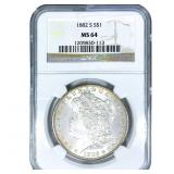 1882-S Morgan Silver Dollar NGC MS64