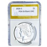 1926-S Silver Peace Dollar PGA Brilliant UNC