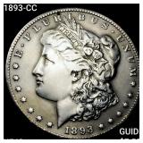 1893-CC Morgan Silver Dollar NEARLY UNCIRCULATED