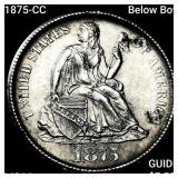1875-CC Below Bow Seated Liberty Dime CHOICE BU