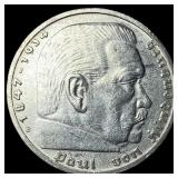 1939B Germany Silver 5 Reichsmark