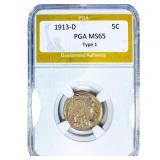 1913-D Buffalo Nickel PGA MS65 Type 1