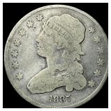 1837 Capped Bust Silver Quarter LIGHTLY CIRCULATED