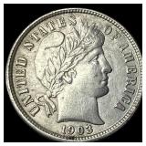 1903-O Silver Barber Dime CHOICE AU