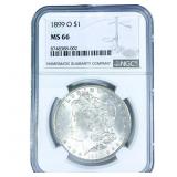 1899-O Morgan Silver Dollar NGC MS66