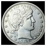 1905 Silver Barber Quarter HIGH GRADE