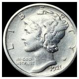 1921-D Silver Mercury Dime CLOSELY UNCIRCULATED