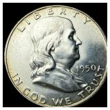 1950 Franklin Half Dollar CHOICE BU
