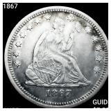 1867 Seated Liberty Quarter HIGH GRADE