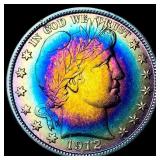1912-S Silver Barber Half Dollar NEARLY UNCIRCULAT