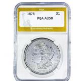 1878 Morgan Silver Dollar PGA AU58