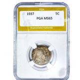 1937 Buffalo Nickel PGA MS65