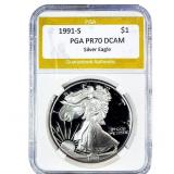 1991-S Silver Eagle PGA PR70 DCAM