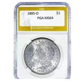 1885-O Morgan Silver Dollar PGA MS64
