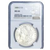 1888-O Morgan Silver Dollar NGC MS66