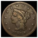 1842 Braided Hair Large Cent NEARLY  UNCIRCULATED