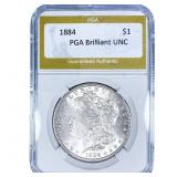 1884 Morgan Silver Dollar PGA Brilliant UNC