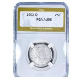 1902-O Barber Quarter PGA AU58