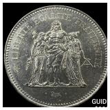 1977 France Silver 50 Francs