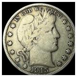 1915 Silver Barber Half Dollar LIGHTLY  CIRCULATE