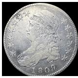 1809 Capped Bust Half Dollar LIGHTLY  CIRCULATED
