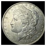 1892 Silver Morgan Dollar NEARLY UNCIRCULATED