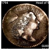 1794 Head of 94 Liberty Cap Large Cent NEARLY UNC