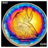 1869 Seated Liberty Half Dollar CHOICE BU+