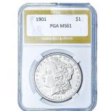 1901 Morgan Silver Dollar PGA MS61