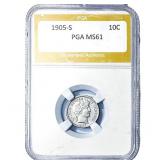 1905-S Barber Dime PGA MS61