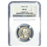 1946 Washington Silver Quarter NGC MS66