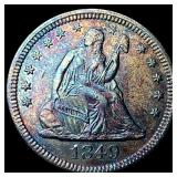 1849 Seated Liberty Quarter CLOSELY UNCIRCULATED