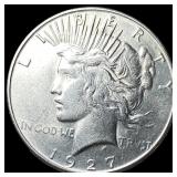 1927-S Silver Peace Dollar CHOICE AU