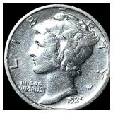 1923-D Silver Mercury Dime CHOICE AU