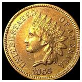 1866 Indian Head Cent CHOICE AU