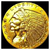 1908 Indian Head Gold $2.50 Quarter Eagle CLOSELY