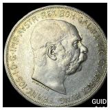 1909 Austria Silver 5 Corona