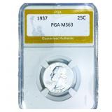 1937 Washington Silver Quarter PGA MS63