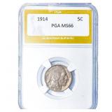 1914 Buffalo Nickel PGA MS66