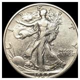 1929-S Silver Walking Liberty Half Dollar  NEARLY