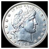 1915 Barber Silver Quarter CHOICE BU
