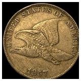 1857 Flying Eagle Cent NEARLY UNCIRCULATED
