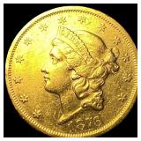 1876-S Gold $20 Liberty Head Double Eagle  CLOSEL