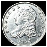 1834 Capped Bust Silver Dime CHOICE AU