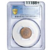 1869 Indian Head Cent PCGS MS62 RB