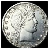 1895-S Silver Barber Half Dollar CHOICE BU