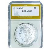 1897-O Morgan Silver Dollar PGA MS63