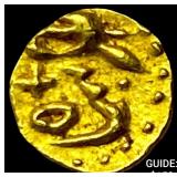 1748-1754 Mughal Ahmad Shah Bahadur Gold 1/2 Fanam