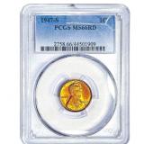 1947-S Wheat Cent PCGS MS66 RD