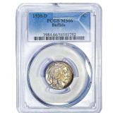 1938-D Buffalo Nickel PCGS MS66